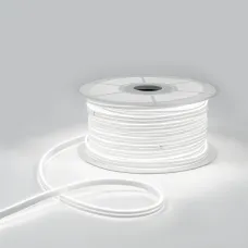 Гибкий неон 8х16мм двухсторонний 120 LED/м БЕЛЫЙ 230В бухта 100м (с комплектом подключения)