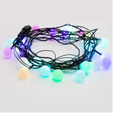Гирлянда Шарики 25 мм, 5 м, темно-зеленый ПВХ, 25 диодов, RGB