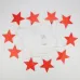 Гирлянда светодиодная Звездопад красная 10 LED, 2,25 м, прозрачный ПВХ, теплый свечение, 2 х АА батарейки не в комплекте