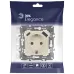 Розетка ЭРА Elegance 14-4108-02 2P+E 16A-250В со шторками с USB type-A+C 5В-3А слоновая кость