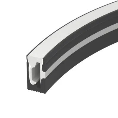 Профиль силиконовый WPH-FLEX-0612-SIDE-S8-5m BLACK (Силикон)