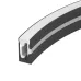 Профиль силиконовый WPH-FLEX-0612-SIDE-S8-5m BLACK (Силикон)
