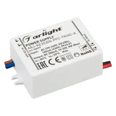 Блок питания ARJ-KE30300-PFC-TRIAC-A (9W, 300mA) (ARL, IP44 Пластик, 5 лет)