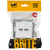 BRITE Розетка USB A+A 5В 3,1А РЮ10-1-БрАБ арктический белый IEK
