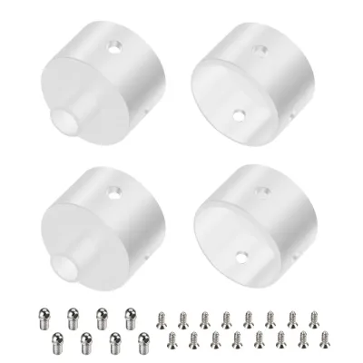 Заглушка WPH-FLEX-D22-360deg WHITE ALU с отверстием (ARL, металл)