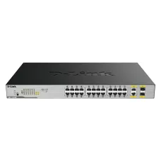 Коммутатор неуправляемый, PoE, 24x10/100/1000Base-T, 2x100/1000Base-T/SFP, 370 Вт
