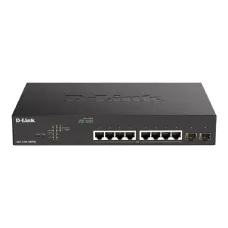 Коммутатор управляемый L2, PoE, 8x10/100/1000Base-TX, 2x1000Base-X SFP, 130 Вт