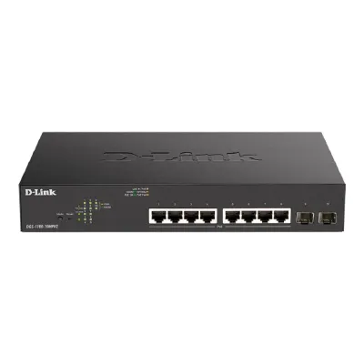 Коммутатор управляемый L2, PoE, 8x10/100/1000Base-TX, 2x1000Base-X SFP, 130 Вт