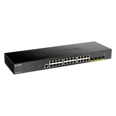 Коммутатор управляемый L2 24 порта 10/100/1000 Мб /с, 4хSFP+