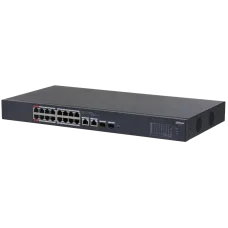 Коммутатор управляемый L2 с обл. упр. 16x100Мбит/с (RJ45 с PoE+), 2x1Гбит/с (Combo) 190Вт