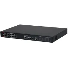 Коммутатор управляемый L2 с обл. упр. 16x1Гбит/с (RJ45 с PoE+,PoE++), 2x1Гбит/с (RJ45) + 2x1Гбит/с (SFP) 240Вт