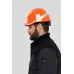 Каска защитная DIAMOND VI WIND из ABC с вентиляцией оранжевого цвета