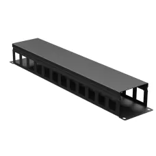 Органайзер кабельный с крышкой 2U, глубина 60 мм, для 19'' IT-корпусов ДКС серии STI/CQE, RAL9005