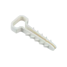 Дюбель-хомут для плоского кабеля белый PCD-F 05x08-45-100WH PA6.6 Jazzway (100 шт/уп) Jazzway
