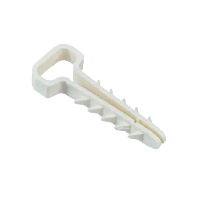 Дюбель-хомут для плоского кабеля белый PCD-F 06x12-45-100WH PA6.6 Jazzway (100 шт/уп) Jazzway