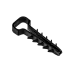 Дюбель-хомут для плоского кабеля черный PCD-F 05x08-45-100BL PA6.6 Jazzway (100 шт/уп) Jazzway
