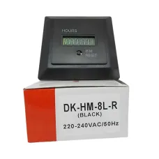 Счетчик времени наработки DK-HM-8L с кнопкой сброса черный 110-240VAC