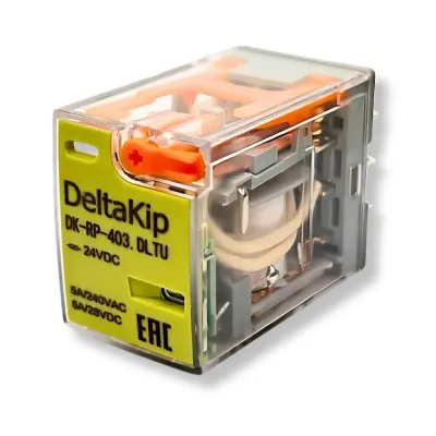 Промежуточные реле DeltaKip серии DK-RP (403.ALTU, 4 конт., 24V AC, 5A)