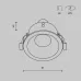 Светильник встраиваемый Зум / Zoom 1*GU10 10 Вт IP44 (арт DL032-2-01W-1(N))