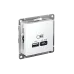 ATLASDESIGN USB РОЗЕТКА A + тип-C 45W высокоскор.заряд. QC, PD, механизм, БЕЛЫЙ