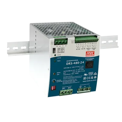 Блок питания AC-DC с функцией UPS c MODBus интерфейсом, 480Вт, вход 90…305В АС127…431В DC, выход 36В0…13.3Азарядный ток 0…10.2А зависит от нагрузки осн.выхода, 