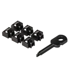 Комплект заглушек порта RJ-45 (6 шт.) + ключ, черный