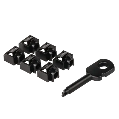 Комплект заглушек порта RJ-45 (6 шт.) + ключ, черный
