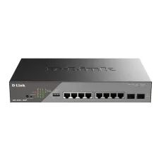 Коммутатор управляемый L2, PoE, 8x10/100/1000Base-T, 2x1000Base-X SFP, 130 Вт