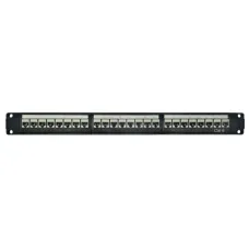 Патч-панель модульная 19'. 1U. CAT6. 24 порта RJ45. экранированная