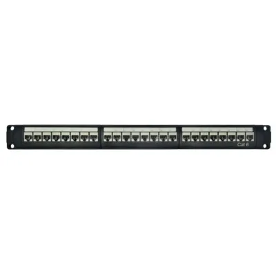 Патч-панель модульная 19'. 1U. CAT6. 24 порта RJ45. экранированная