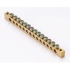 Шина нулевая 14 групп/крепеж по краям. сеч. 6x9