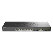 Коммутатор управляемый L2+, 8x10GBase-T, 2x10GBase-X SFP+, 2x10GBase-T/SFP+