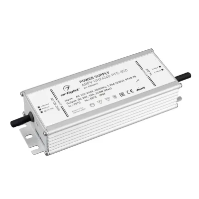 Блок питания ARPV-UH24240-PFC-55C (24V, 10.0A, 240W) (IP67 металл, 5 лет)