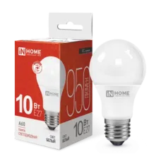Лампа светодиодная LED-A60-VC 10Вт 230В Е27 4000К 950Лм IN HOME