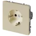 Розетка скрытого монтажа в рамку c заземлением 2P+E Schuko со шторками 16А-250В IP20 шампань 15-2102-04 Galaxy