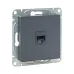 Механизм розетки RJ45 (cat5)  графит Эпика EKF