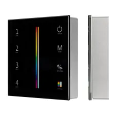 Панель Sens SMART-P55-MULTI Black 3V, 4 зоны, 2.4G ARL, IP20 пластик, 5 лет