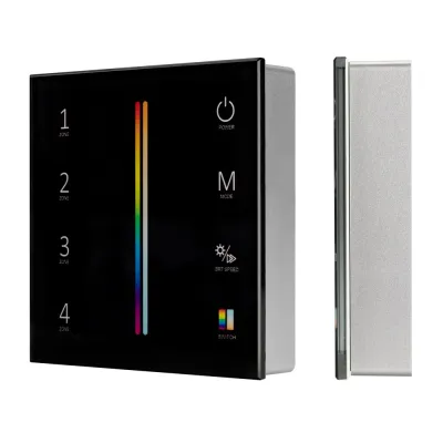 Панель Sens SMART-P55-MULTI Black 3V, 4 зоны, 2.4G ARL, IP20 пластик, 5 лет