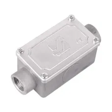 Коробка протяжная алюминиевая, 2 ввода 180?, М16х1,5 ,IP55, 118х51х42мм