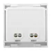 Розетка USB A+C, 2.1А, 2 гнезда, без индикатора, белая EKF
