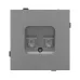 Механизм компьютерной розетки двойной SCT-TENDO-MPC2-PL-GR, RJ-45, CAT6, Серый