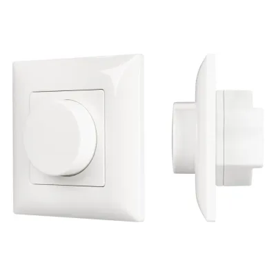 Панель SMART-P14-DIM-P-IN White 230V, 1.5A, 0/1-10V, Rotary, 2.4G ARL, IP20 пластик, 5 лет