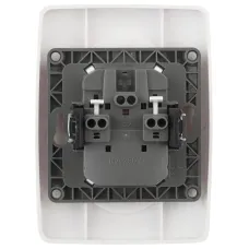 12-2107-01 ЭРА Розетка 2X2P, 16A-250В, IP20, Эра12, белый (10/100/1600)