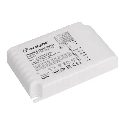 Блок питания ARJ-SP-60-PFC-DALI2-PD (60W, 9-71V, 0.35 -1.05A) (IP20 Пластик, 5 лет)