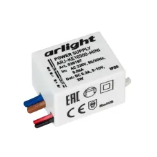 Блок питания ARJ-KE10300-MINI (3W, 300mA) (ARL, IP20 Пластик, 5 лет)