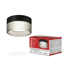 Светильник потолочный НПБ-SOFT-GX53 SB-BS-BL дымчатый плафон, 82х52 мм черный IN HOME