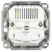 Розетка Intro Accent 6-410-01 P+E Schuko со шторками, 16А-250В + 2хUSB, IP20, СУ, белый