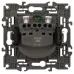 14-2103-05 ЭРА Розетка 2P+E Schuko со шторками с крышкой, 16A-250В, IP20, Эра Elegance, антрацит (10