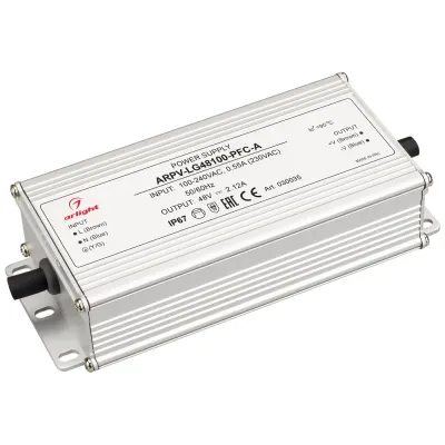 Блок питания ARPV-LG48100-PFC-A (48V, 2.12A, 100W) ( IP67 Металл, 5 лет)