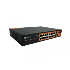 Коммутатор управляемый L2 с обл. упр. 16х100Мбит/с (RJ45 с PoE+) 2х1Гбит/с (RJ45) Uplink 1х1Гбит/с SFP Uplink 240Вт